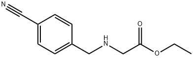 Glycine, N-[(4-cyanophenyl)methyl]-, ethyl ester 化学構造式