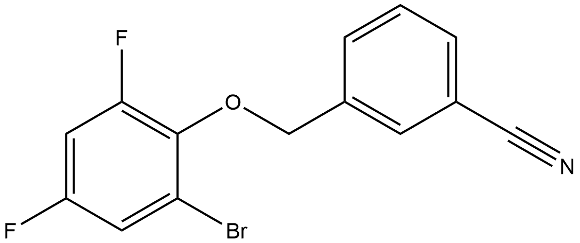 3-[(2-Bromo-4,6-difluorophenoxy)methyl]benzonitrile Structure