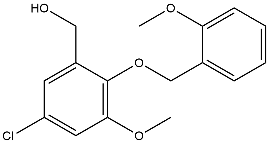 5-Chloro-3-methoxy-2-[(2-methoxyphenyl)methoxy]benzenemethanol Structure