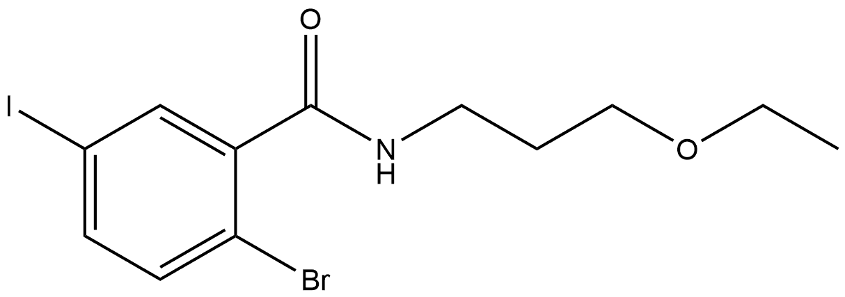 2-Bromo-N-(3-ethoxypropyl)-5-iodobenzamide Structure