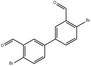 [1,1'-Biphenyl]-3,3'-dicarboxaldehyde, 4,4'-dibromo- 化学構造式