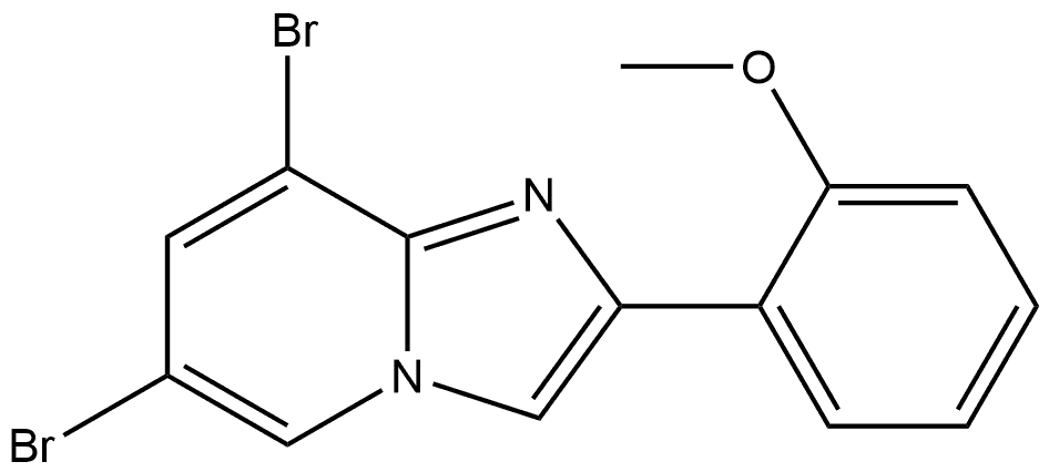 6,8-二溴-2-(2-甲氧基苯基)咪唑并[1,2-A]吡啶,1919848-17-1,结构式