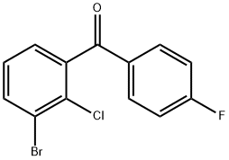 (3-Bromo-2-chlorophenyl)(4-fluorophenyl)methanone Structure