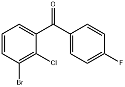 (3-Bromo-2-chlorophenyl)(4-fluorophenyl)methanone Struktur