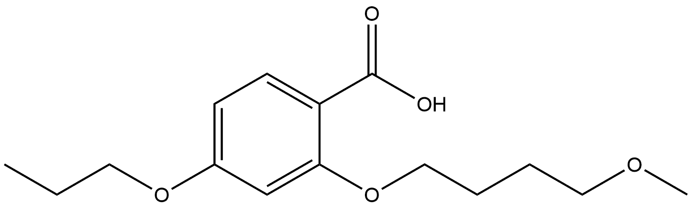 2-(4-Methoxybutoxy)-4-propoxybenzoic acid Structure