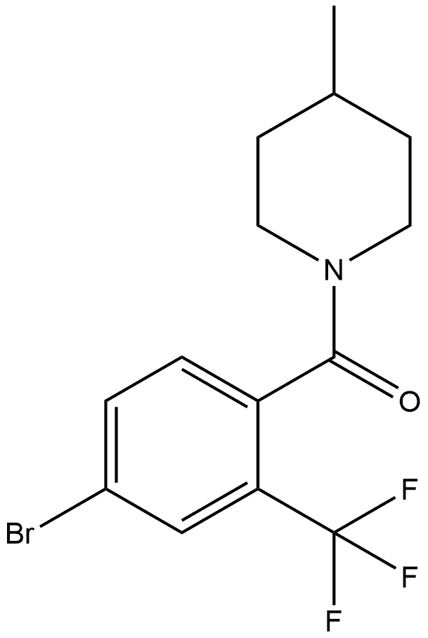 4-Bromo-2-(trifluoromethyl)phenyl](4-methyl-1-piperidinyl)methanone 化学構造式