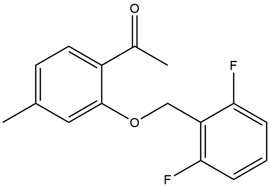 1-[2-[(2,6-Difluorophenyl)methoxy]-4-methylphenyl]ethanone Structure