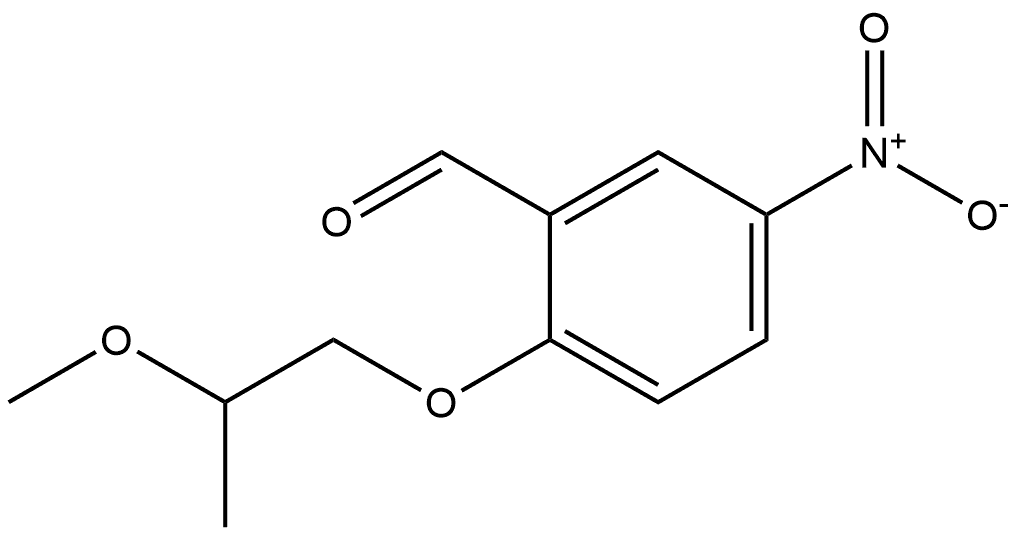 2-(2-methoxypropoxy)-5-nitrobenzaldehyde Structure