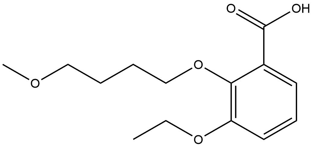 3-Ethoxy-2-(4-methoxybutoxy)benzoic acid Structure