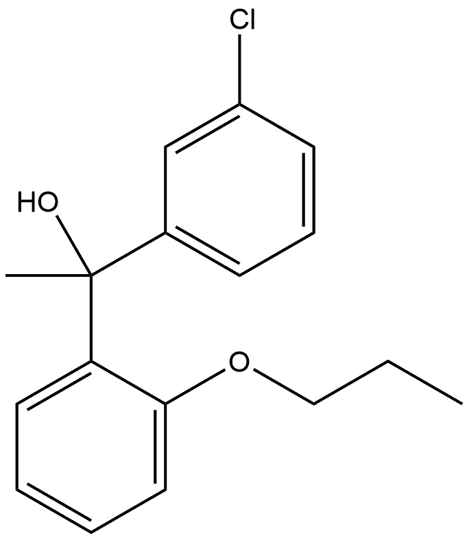 3-Chloro-α-methyl-α-(2-propoxyphenyl)benzenemethanol,1921347-81-0,结构式