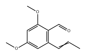 Benzaldehyde, 2,4-dimethoxy-6-(1-propen-1-yl)- Struktur