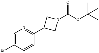 1-Azetidinecarboxylic acid, 3-(5-bromo-2-pyridinyl)-, 1,1-dimethylethyl ester Struktur
