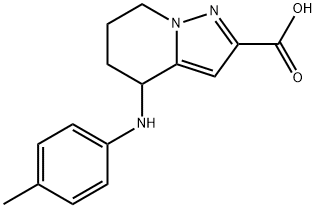 4-[(4-Methylphenyl)amino]-4,5,6,7-tetrahydropyrazolo[1,5-a]pyridine-2-carboxylic acid 结构式