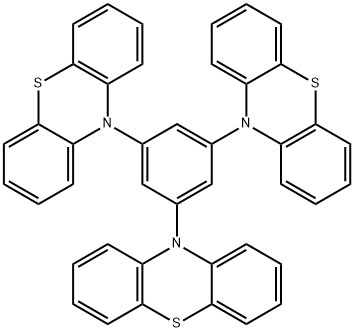 10H-Phenothiazine, 10,10',10''-(1,3,5-benzenetriyl)tris- Structure