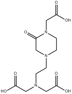 1-Piperazineacetic acid, 4-[2-[bis(carboxymethyl)amino]ethyl]-2-oxo- 化学構造式