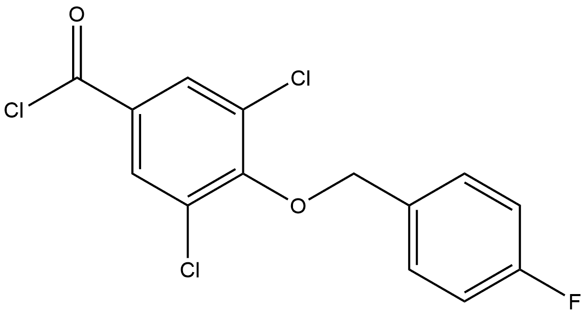 3,5-Dichloro-4-[(4-fluorophenyl)methoxy]benzoyl chloride Struktur