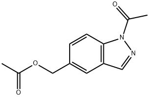 Ethanone, 1-[5-[(acetyloxy)methyl]-1H-indazol-1-yl]- 化学構造式