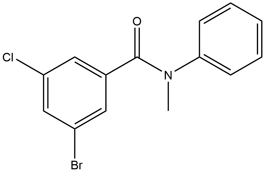 3-Bromo-5-chloro-N-methyl-N-phenylbenzamide Structure