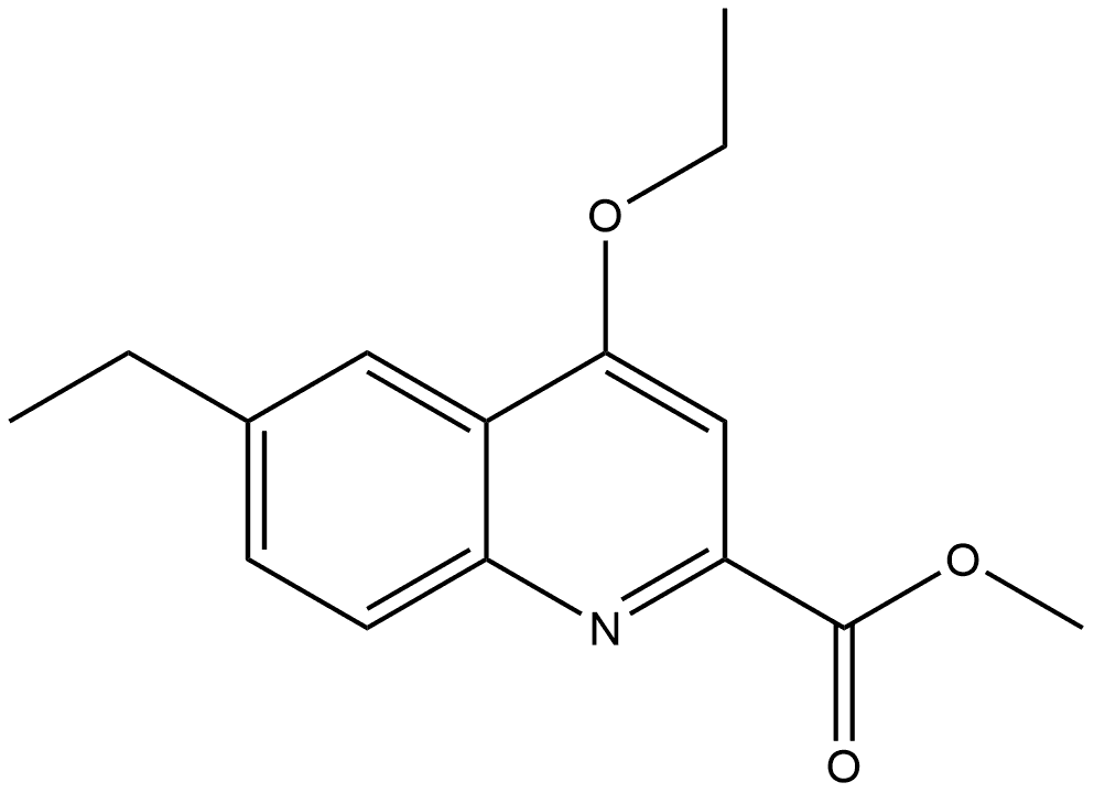 Methyl 4-ethoxy-6-ethyl-2-quinolinecarboxylate Structure