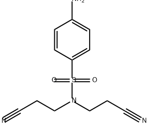 Benzenesulfonamide, 4-amino-N,N-bis(2-cyanoethyl)- Structure