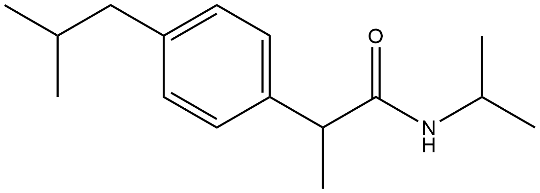 α-Methyl-N-(1-methylethyl)-4-(2-methylpropyl)benzeneacetamide Structure