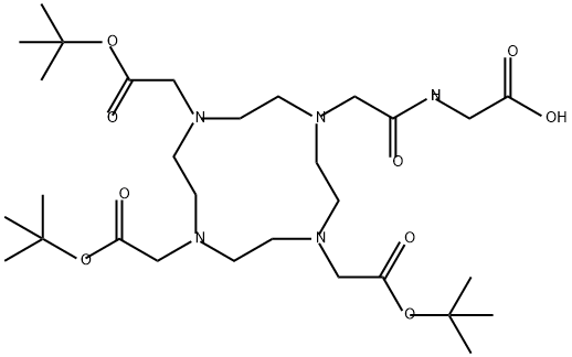 1,4,7,10-Tetraazacyclododecane-1,4,7-triacetic acid, 10-[2-[(carboxymethyl)amino]-2-oxoethyl]-, 1,4,7-tris(1,1-dimethylethyl) ester,192635-92-0,结构式