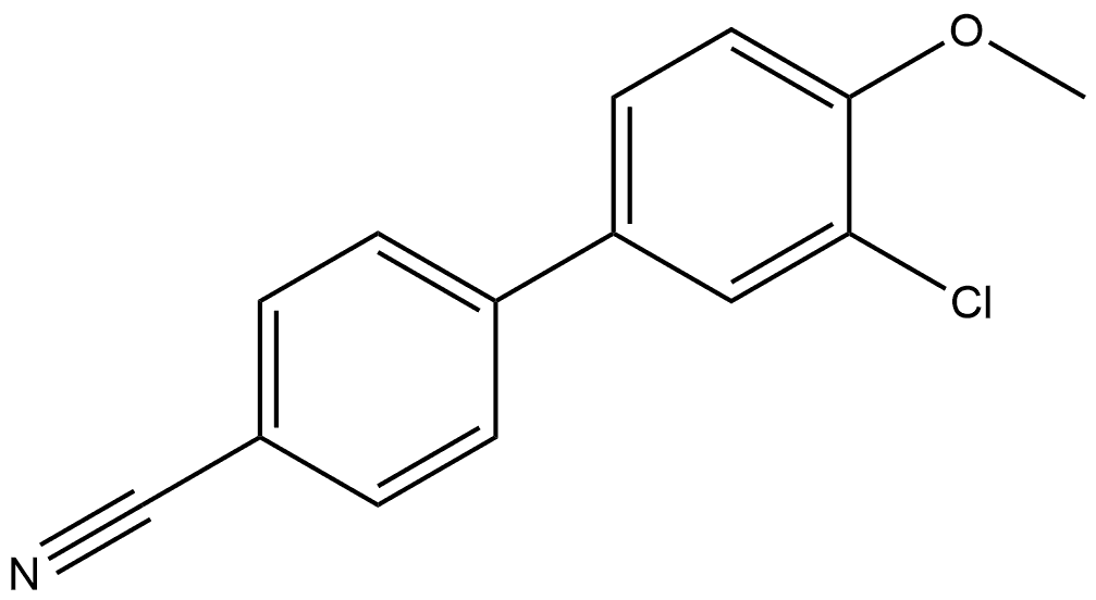 1,1'-Biphenyl]-4-carbonitrile, 3'-chloro-4'-methoxy- 化学構造式