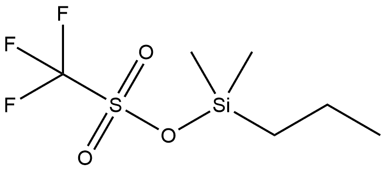 Methanesulfonic acid, 1,1,1-trifluoro-, dimethylpropylsilyl ester 化学構造式
