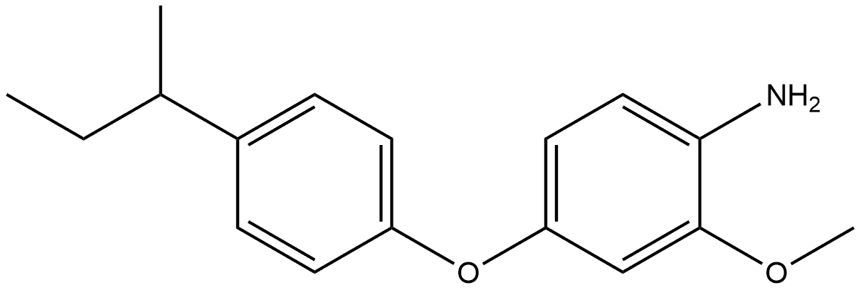 2-Methoxy-4-[4-(1-methylpropyl)phenoxy]benzenamine 化学構造式