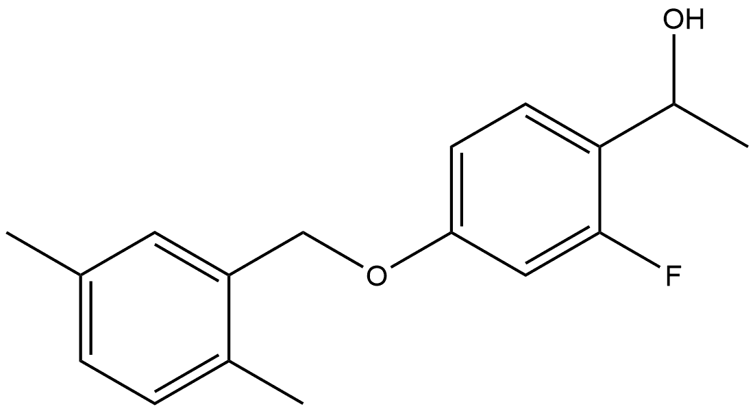 4-[(2,5-Dimethylphenyl)methoxy]-2-fluoro-α-methylbenzenemethanol,1927218-13-0,结构式