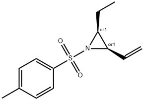 Aziridine, 2-ethenyl-3-ethyl-1-[(4-methylphenyl)sulfonyl]-, (2R,3S)-rel- Struktur