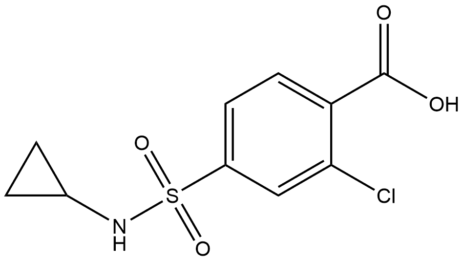 2-Chloro-4-(N-cyclopropylsulfamoyl)benzoic Acid Structure