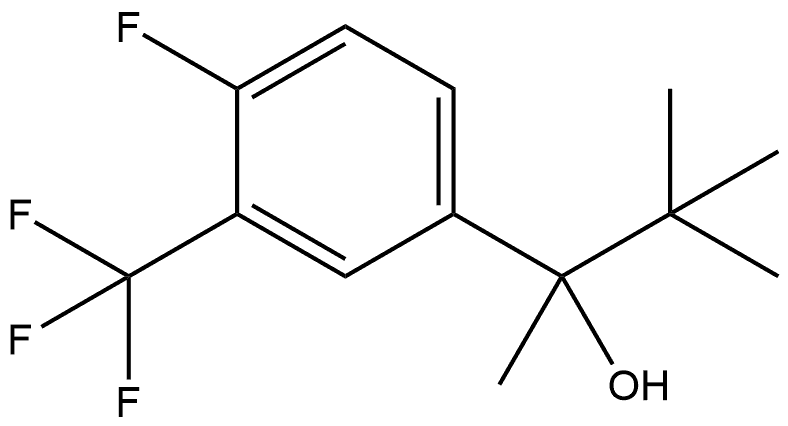 α-(1,1-Dimethylethyl)-4-fluoro-α-methyl-3-(trifluoromethyl)benzenemethanol 结构式