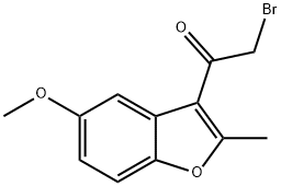 Ethanone, 2-bromo-1-(5-methoxy-2-methyl-3-benzofuranyl)- 化学構造式