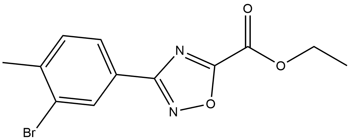 Ethyl 3-(3-Bromo-4-methylphenyl)-1,2,4-oxadiazole-5-carboxylate Structure