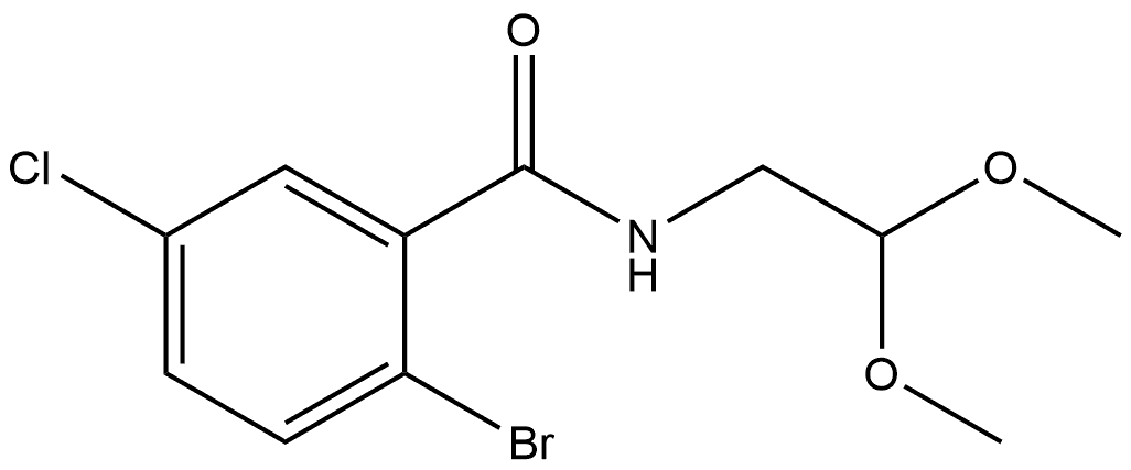 2-Bromo-5-chloro-N-(2,2-dimethoxyethyl)benzamide Struktur