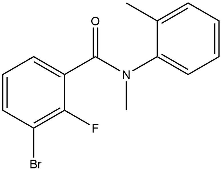 3-Bromo-2-fluoro-N-methyl-N-(2-methylphenyl)benzamide Structure