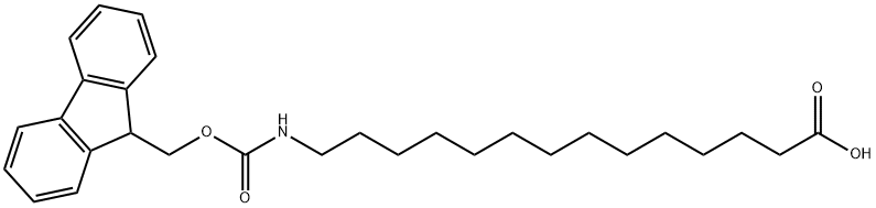 Tetradecanoic acid, 14-[[(9H-fluoren-9-ylmethoxy)carbonyl]amino]- Structure