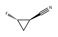 Cyclopropanecarbonitrile, 2-fluoro-, (1R,2S)- 化学構造式