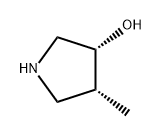 3-Pyrrolidinol, 4-methyl-, (3R,4R)- 化学構造式