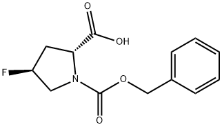 N-CBZ-反式-4-氟-D-脯氨酸 结构式