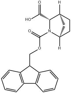 2-Azabicyclo[2.2.1]heptane-2,3-dicarboxylic acid, 2-(9H-fluoren-9-ylmethyl) ester, (1R,3S,4S)- 结构式
