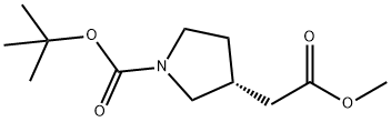 (R)-3-(2-甲氧基-2-氧乙基)吡咯烷-1-甲酸叔丁酯, 1932120-77-8, 结构式