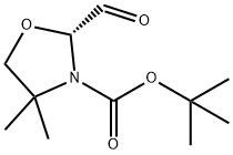 3-Oxazolidinecarboxylic acid, 2-formyl-4,4-dimethyl-, 1,1-dimethylethyl ester, (2R)- Struktur