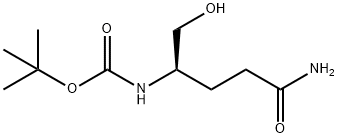 1,1-二甲基乙基N-[(1R)-4-氨基-1-(羟甲基)-4-氧丁基]氨基甲酸酯, 1932160-87-6, 结构式