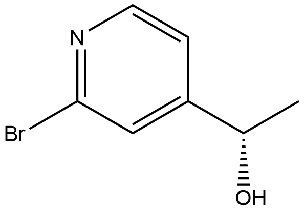 4-Pyridinemethanol, 2-bromo-α-methyl-, (αS)- 化学構造式