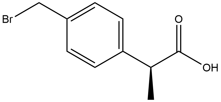 Benzeneacetic acid, 4-(bromomethyl)-α-methyl-, (αS)- Structure