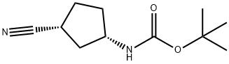 Carbamic acid, N-[(1S,3R)-3-cyanocyclopentyl]-, 1,1-dimethylethyl ester Struktur