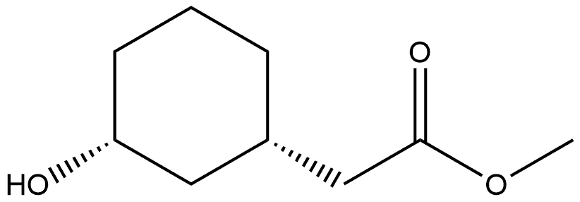 Methyl (1S,3R)-3-hydroxycyclohexaneacetate Structure