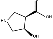 3-Pyrrolidinecarboxylic acid, 4-hydroxy-, (3R,4R)- Structure